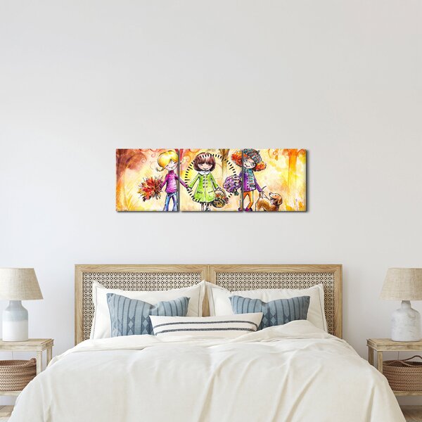 Kép - barátság (órával) (90x30 cm)