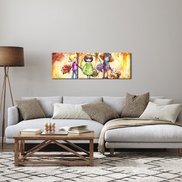 Kép - barátság (órával) (90x30 cm)