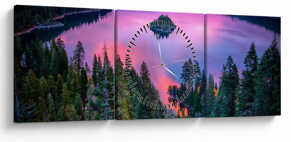 Kép - Lake Tahoe, Sierra Nevada, Kalifornia, USA (órával) (90x30 cm)