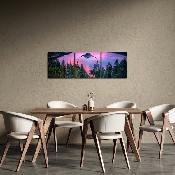 Kép - Lake Tahoe, Sierra Nevada, Kalifornia, USA (órával) (90x30 cm)
