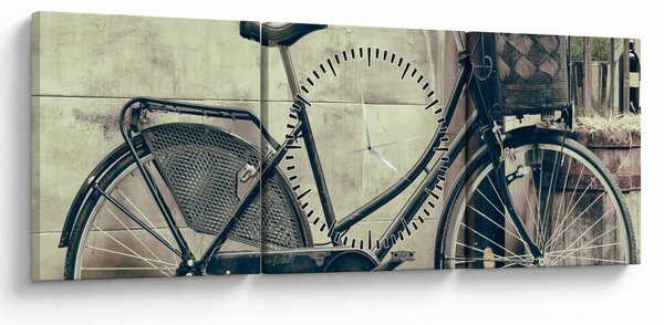 Kép - Vintage kör virágokkal (órával) (90x30 cm)