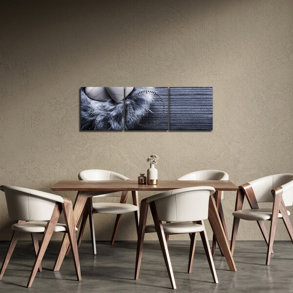 Kép - Szerelmi fészek (órával) (90x30 cm)