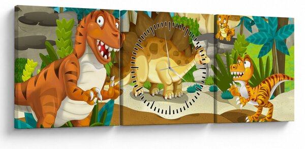 Kép - dinoszaurusz (órával) (90x30 cm)
