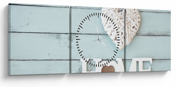 Kép - I love home (órával) (90x30 cm)