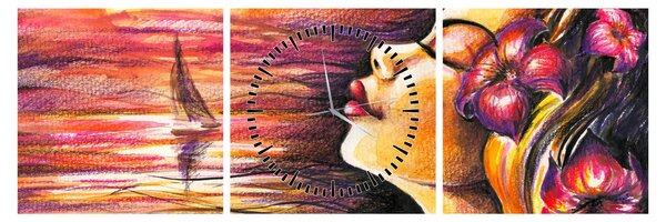 Kép - Nyári emlékek (órával) (90x30 cm)