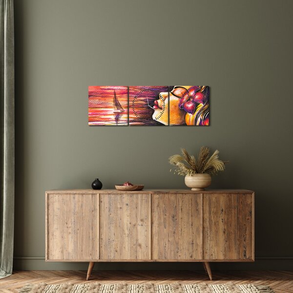 Kép - Nyári emlékek (órával) (90x30 cm)