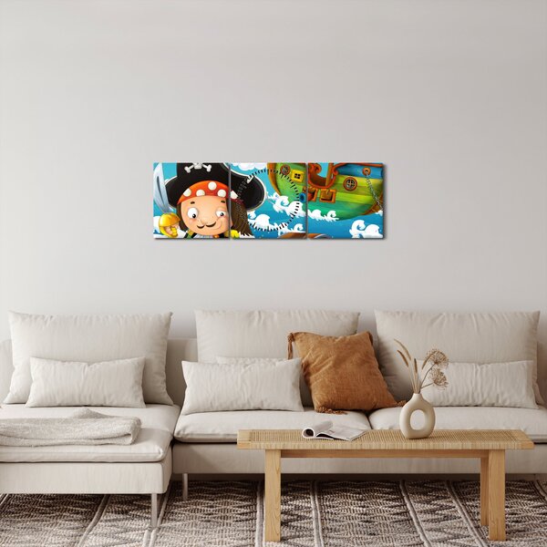 Kép - kalóz kincs (órával) (90x30 cm)