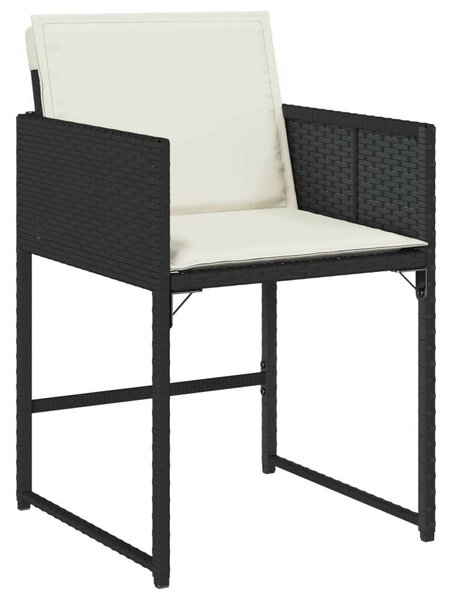 VidaXL 13 részes fekete polyrattan kerti ülőgarnitúra párnákkal