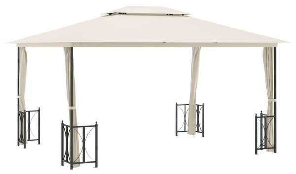 Vidaxl Kerti Pavilon - Dupla Tető - Oldalfalak - 3x4m