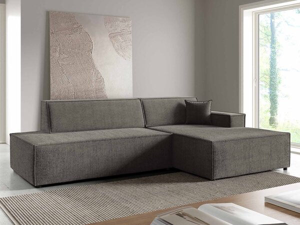 TILIA ágyneműtartós L alakú sarokkanapé - barna Oldal: Balos