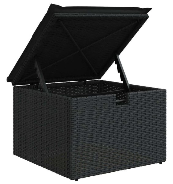 VidaXL Polyrattan Kerti Ülőgarnitúra - 8 részes - Fekete