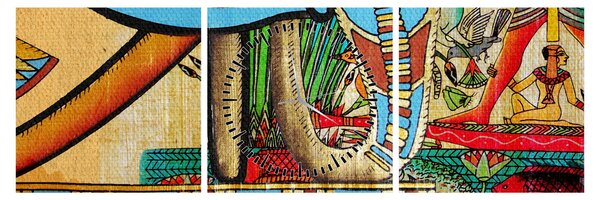 Egyiptomi motívumú kép (órával) (90x30 cm)