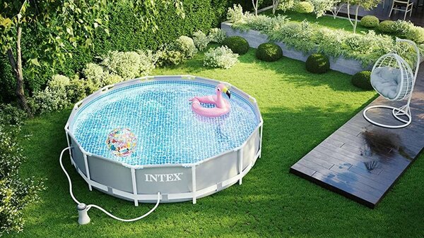 Intex Prisma Frame fémkeretes medence, 366x76 cm, 6500 liter, szűrőszivattyúval