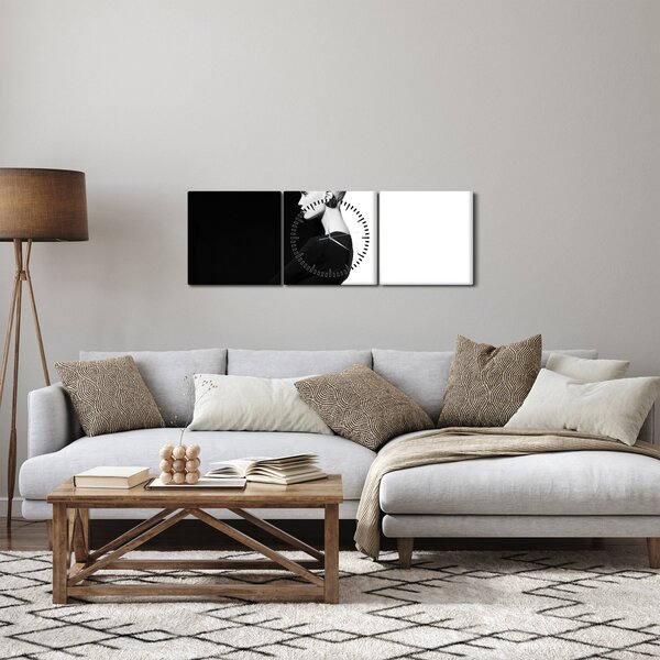 Kép - Nő à la yin and yang (órával) (90x30 cm)