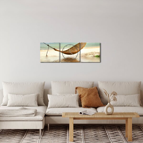 Kép - Relaxálás a tengerparton (órával) (90x30 cm)