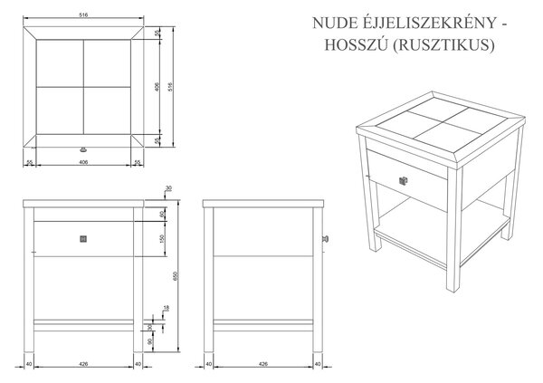Nude éjjeliszekrény