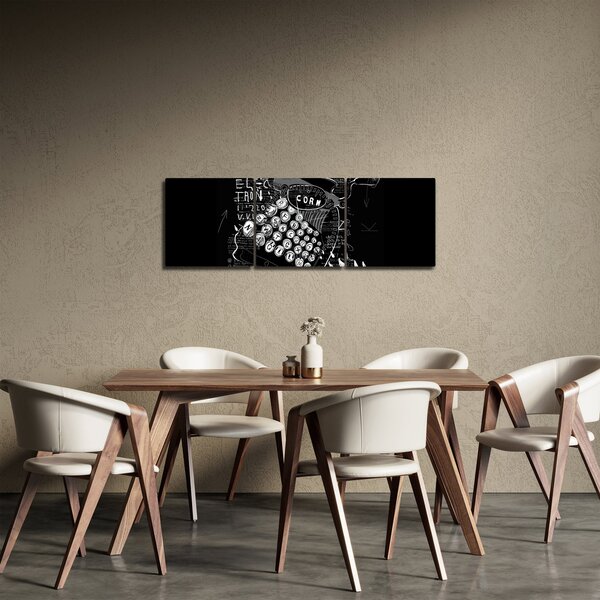 Kép - Rajz Banksy stílusában (órával) (90x30 cm)