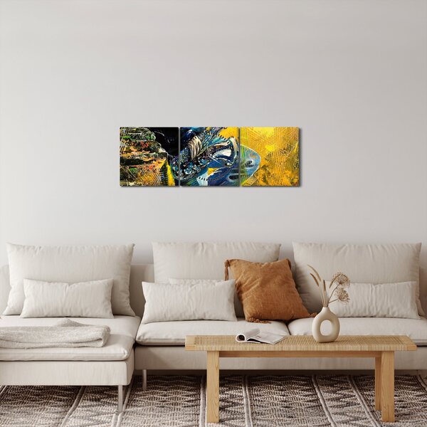 Egy szaxofonos képe (órával) (90x30 cm)
