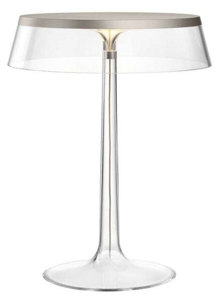 Bon Jour T Asztali Lámpa Matte Chrome/Transparent - Flos