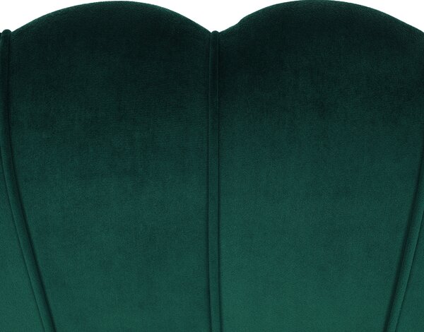KONDELA Pad Art-deco stílusban, smaragd Velvet anyag/gold króm-arany, NOBLIN