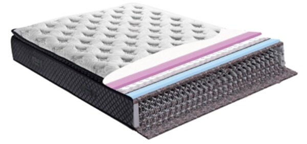 KONDELA Boxspring ágy 160x200, világosbarna, GOLDBIA