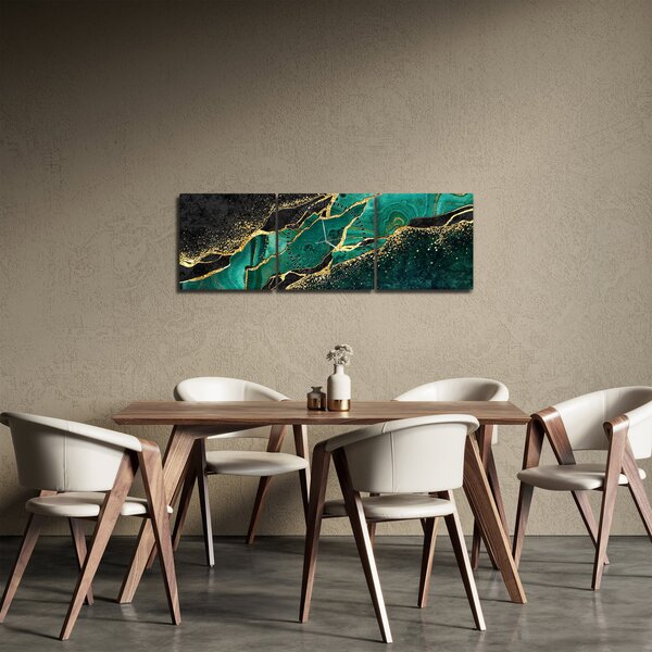 Kép - Kerozin-arany márványozás (órával) (90x30 cm)