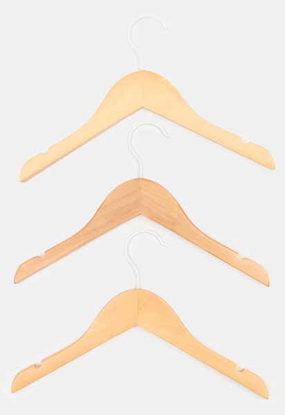 Sinsay - Fa vállfák készlete 3 pack - bézs