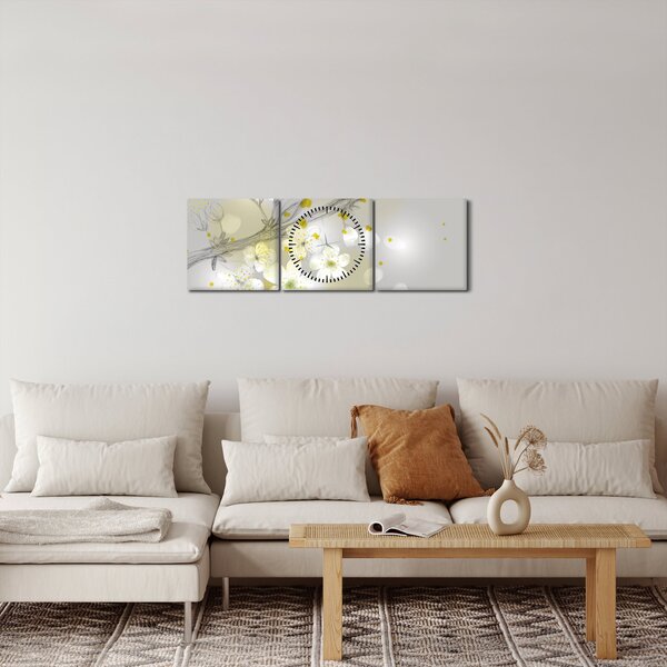 Virágzó gally képe (órával) (90x30 cm)