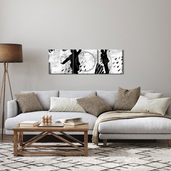 Kép - Street art - zűrzavar (órával) (90x30 cm)