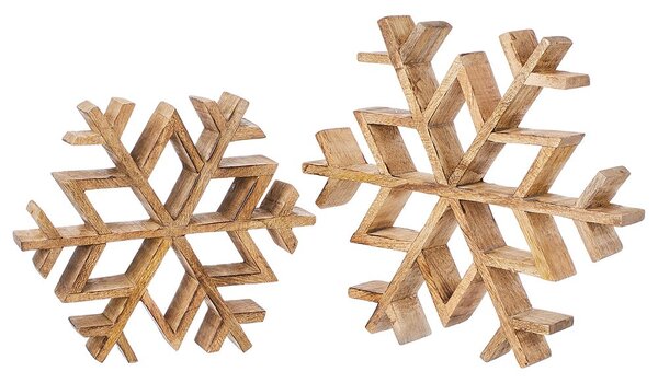 SNOWFLAKE mangófa dekoráció, 20 cm