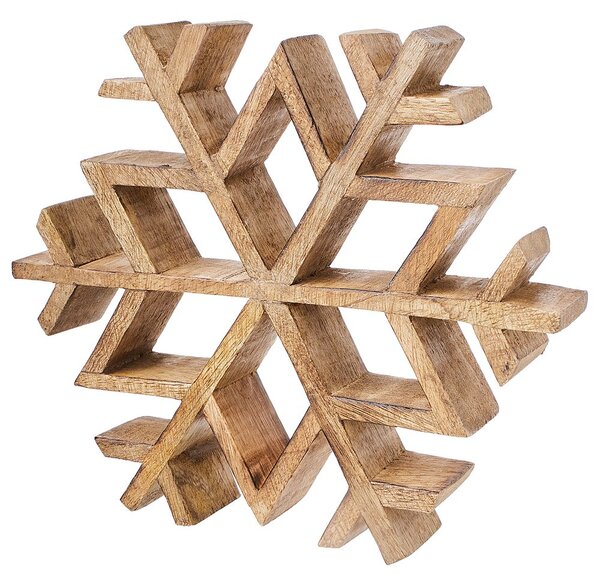 SNOWFLAKE mangófa dekoráció, 20 cm
