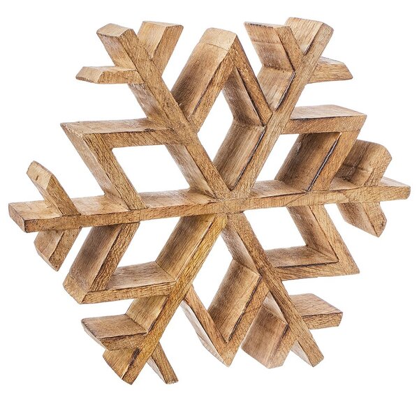 SNOWFLAKE mangófa dekoráció, 20 cm