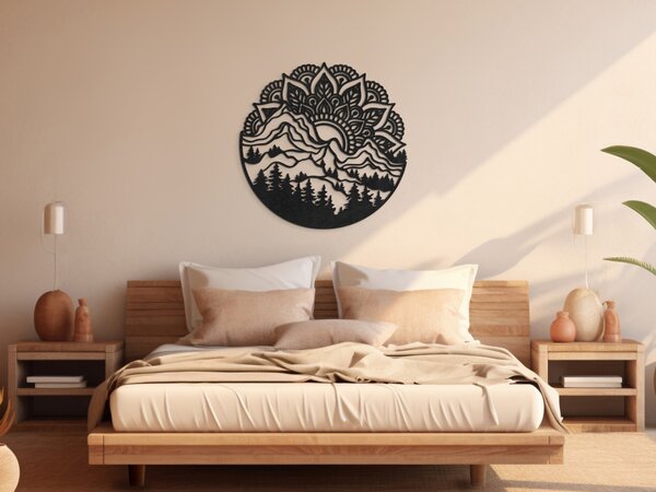 Natura Products | Fából készült Fali Dekoráció – Mandala Körhegy