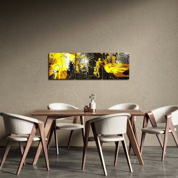 Kép - Foci a nagyvárosban (órával) (90x30 cm)