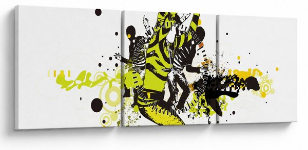 Kép - Street dance (órával) (90x30 cm)