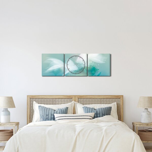 Kép - hal (órával) (90x30 cm)