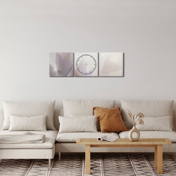 Kép - krókuszok (órával) (90x30 cm)