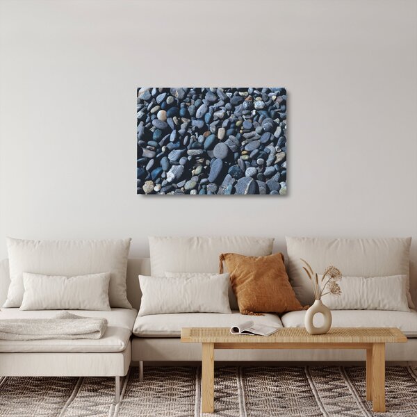 Kavicsos kép (üvegen) (70x50 cm)
