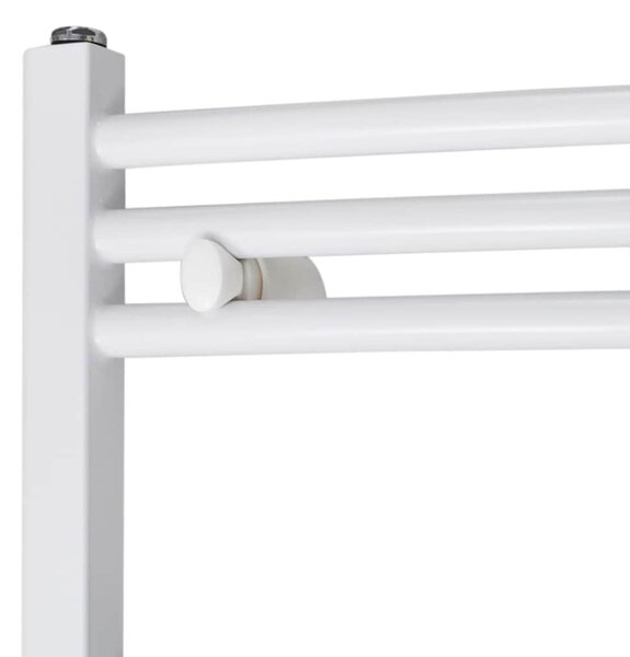 Fürdőszobai törölközőszárító radiátor központi fűtéssel oldalsó és középső csatlakozóval ívelt 600 x 1160 mm