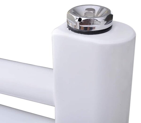 Fürdőszobai törölközőszárító radiátor központi fűtéssel oldalsó és középső csatlakozóval ívelt 600 x 1160 mm