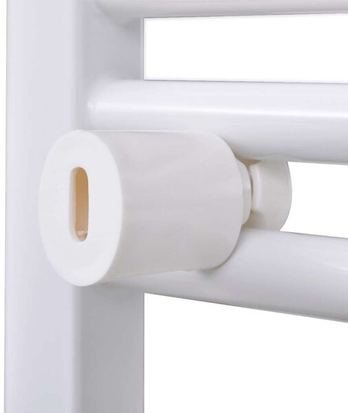 Fürdőszobai törölközőszárító radiátor központi fűtéssel oldalsó és középső csatlakozóval ívelt 600 x 1160 mm