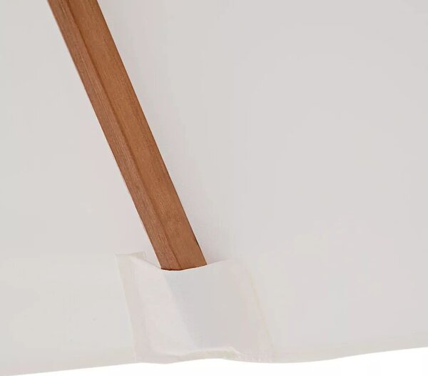 Napernyő 200 x 150 x 235 cm, összecsukható kerti napernyő, téglalap alakú napernyő, krémfehér