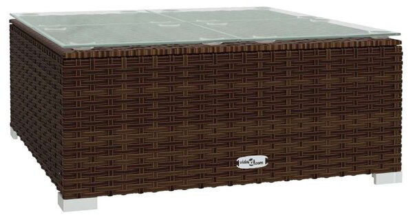 VidaXL 9 részes barna polyrattan kerti ülőgarnitúra párnákkal