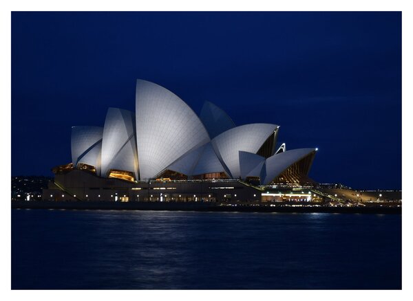 Sydney éjszakai kép (üvegen) (70x50 cm)