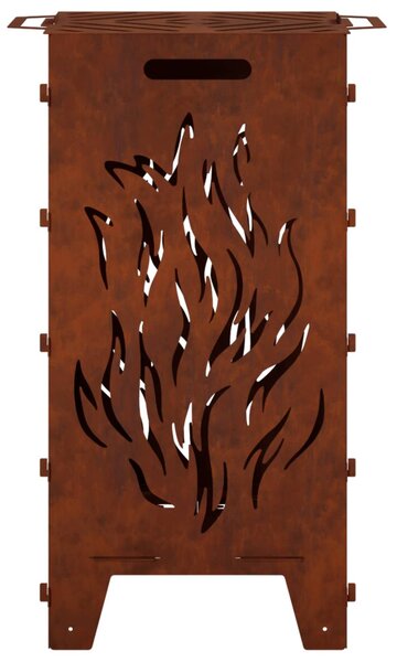 Tűzrakó Rozsdás 47 x 38 x 75 cm Időjárásálló Acél