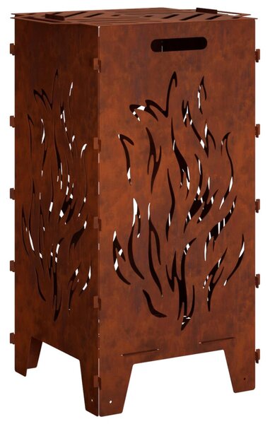 Tűzrakó Rozsdás 47 x 38 x 75 cm Időjárásálló Acél