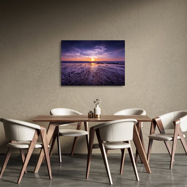 Tengerparti kép - naplemente (üvegen) (70x50 cm)