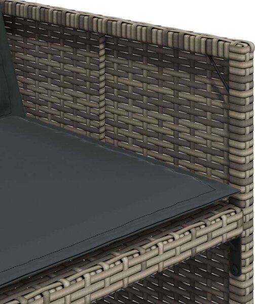 VidaXL Polyrattan Kerti Étkezőgarnitúra - 17 részes - Szürke