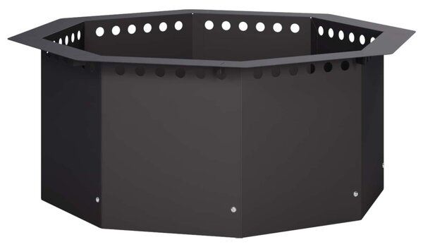 Tűzrakó Gyűrű Fekete 60 x 60 x 25 cm Acél