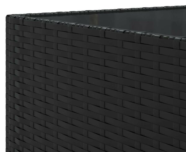 Polyrattan Kerti Ülőgarnitúra - 7 részes - Fekete